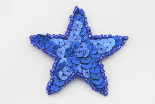 Star Sequin Motif S Small Royal Sparkle Shine Trimmings