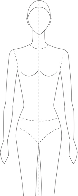 body template for costume design