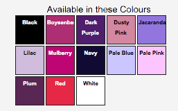 Available colours