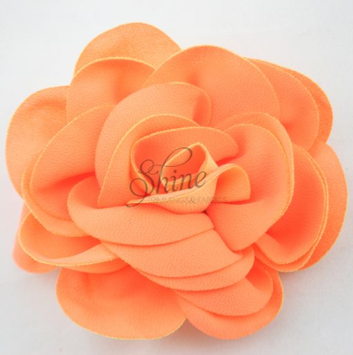 Two-Tone Georgette Flower Orange Yellow