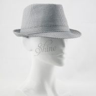 Fedora White/Black Check