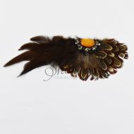 Brown Feather Pad with Brown Stone