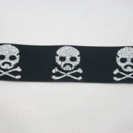 Belting Elastic Skull and Crossbone 38mm