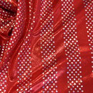 Magical Foil Spandex Red Silver