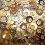 Sequin Fabric Allover Rings Gold Silver