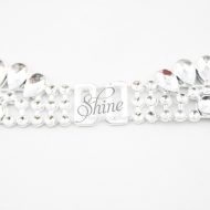 Plastic Trim Diamante Buckle Silver