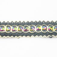 Metallic Rainbow Trim 152 Black/Gold