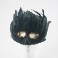 Oil Slick Feather Mask