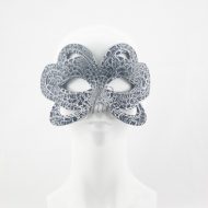 Black and Silver Crackle Finish Mask