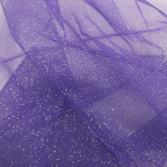 Glitter Tulle Purple/Silver | Shine Trimmings & Fabrics