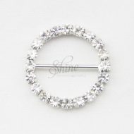 Round Diamante Buckle 32mm