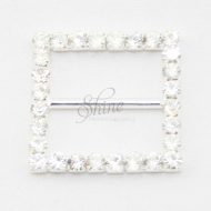 Square Diamante Buckle 28mm