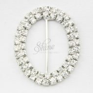 Oval Diamante Buckle 40x45mm