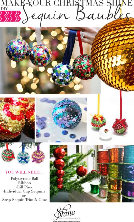 Make Your Christmas Shine… Sequin Baubles | Shine Trimmings & Fabrics