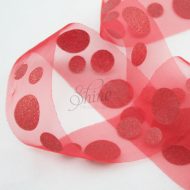 Ribbon with Glitter Spot - Red