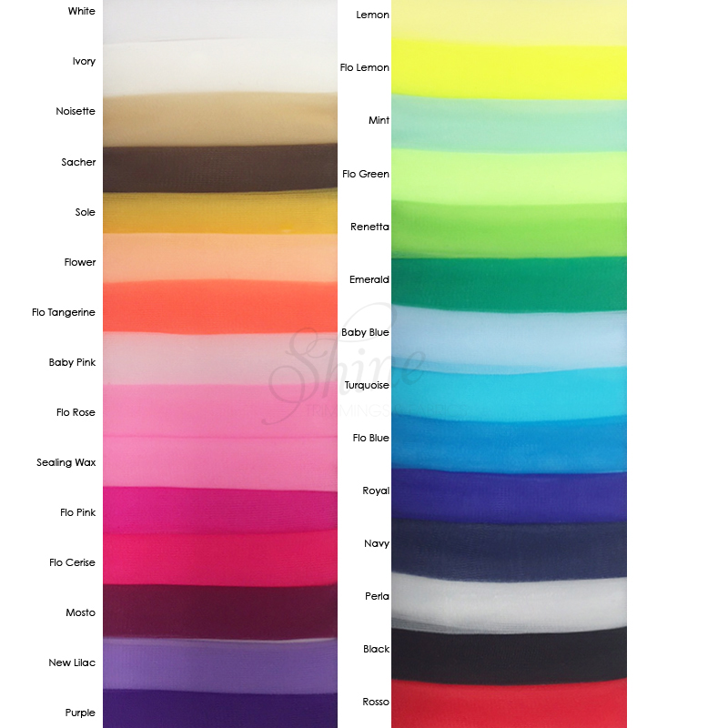 Nylon 20 Denier Sample Card Shine Trimmings & Fabrics