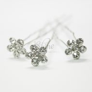 Flower Diamante Bun Pin Crystal