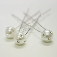 Pearl Bun Pin with Diamantes