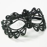 Midnight Masquerade Diamante Mask Jet
