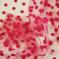 Soft Net with Flocked Spot Cerise