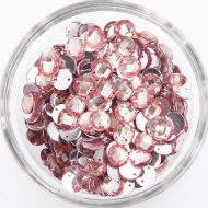 Plastic Rose Sew On Stones Round 10mm