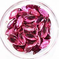 Plastic Cherry Sew On Stones Eye 9x18mm