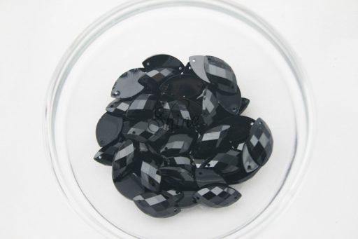 Plastic Black Sew On Stones Eye 9x18mm