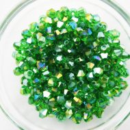 Emerald Glass BiCone Bead