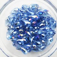 Light Saphire Glass Drop Bead