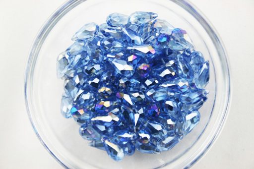 Light Saphire Glass Drop Bead