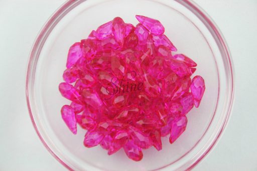 Fuchsia Pink Glass Drop Bead