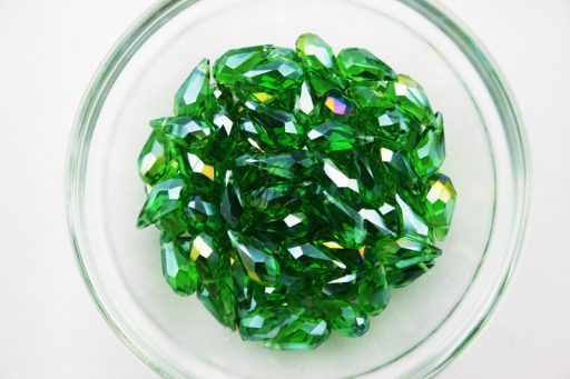 Emerald Glass Drop Bead