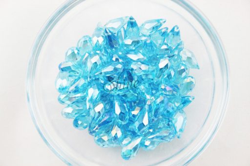 Aquamarine Glass Drop Bead