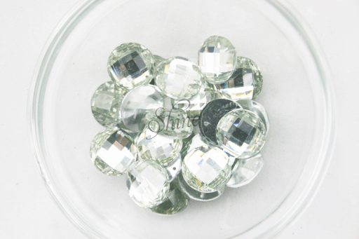 Plastic Crystal Clear Sew On Stones Round 10mm