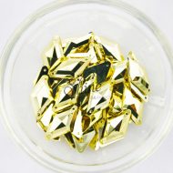 Plastic Metallic Gold Sew On Stones