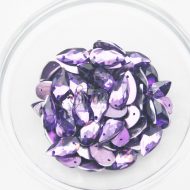 Plastic Purple Sew On Stones Teardrop 7x12mm
