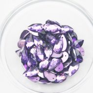 Plastic Purple Sew On Stones Teardrop 9x16mm