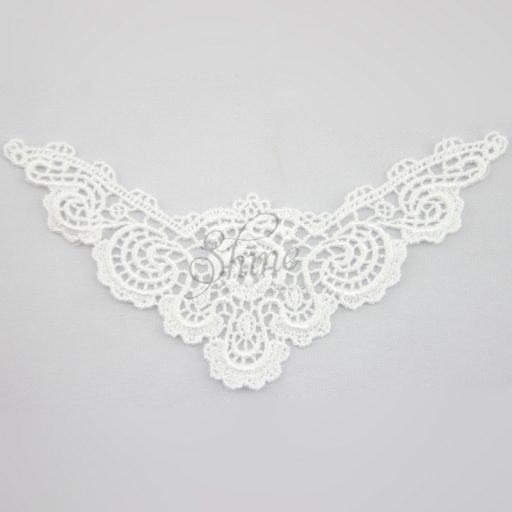 Victorian Swirl Guipure Lace Motif White