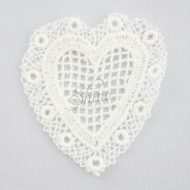 Be My Valentine Heart Guipure Lace Motif Ivory