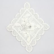 Vintage Inspired Floral Diamond Guipure Lace Motif Ivory