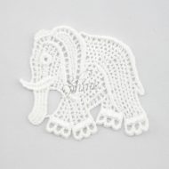 Elephant Guipure Lace Motif White