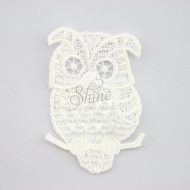 Wise Owl Guipure Lace Motif Ivory