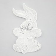 Bunny Rabbit Guipure Lace Motif White