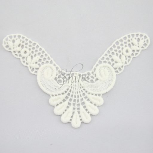 Small Art Deco ‘v’ Guipure Lace Motif Ivory
