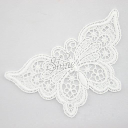 Butterfly Guipure Lace Motif White