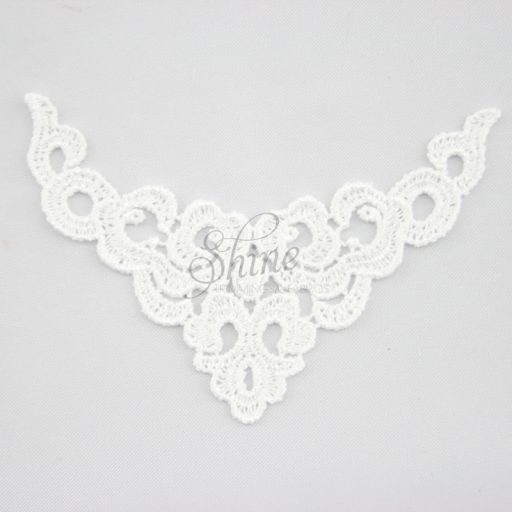 Venetian Swirl Lace Chest Motif White