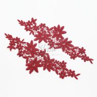 Into The Garden Burgundy Lace Motif Pair
