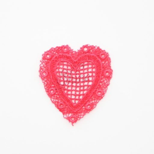 Be My Valentine Heart Rosso Lace Motif
