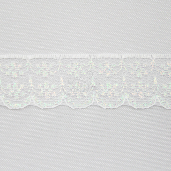 Nylon Lace Trimming 133 White Ab Shine Trimmings And Fabrics