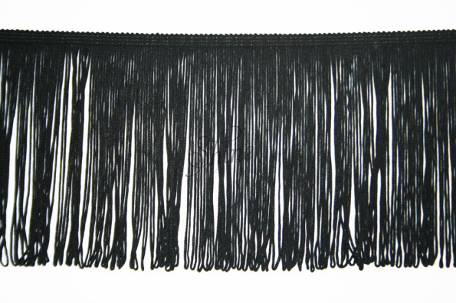 Stretch Looped Fringe 3″ Black | Shine Trimmings & Fabrics